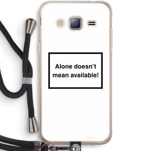 Alone: Samsung Galaxy J3 (2016) Transparant Hoesje met koord