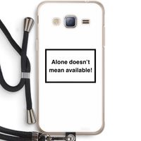 Alone: Samsung Galaxy J3 (2016) Transparant Hoesje met koord
