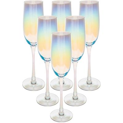 Secret de Gourmet Champagneglazen - 6x - parelmoer - 210 ml - Flutes - Fantasy
