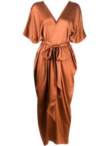 VOZ robe-caftan à taille nouée - Marron