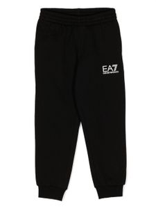 Emporio Armani Kids pantalon de jogging en coton à logo imprimé - Noir