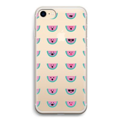 Smiley watermeloenprint: iPhone 7 Transparant Hoesje