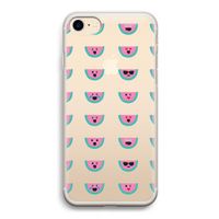 Smiley watermeloenprint: iPhone 7 Transparant Hoesje