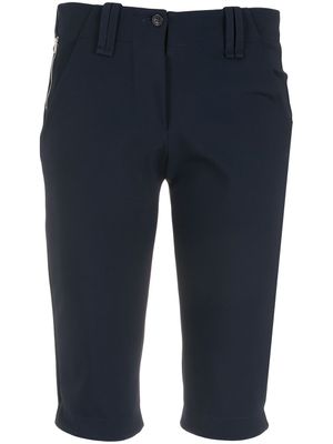 Gloria Coelho bermuda à coupe slim - Bleu