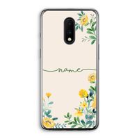 Gele bloemen: OnePlus 7 Transparant Hoesje
