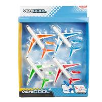 Toi-Toys Vehicool pull back vliegtuigen, 4st.