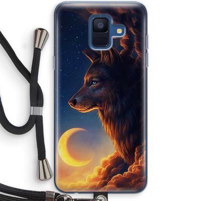 Night Guardian: Samsung Galaxy A6 (2018) Transparant Hoesje met koord