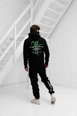 Off The Pitch Neo Trainingspak Heren Zwart/Groen - Maat L - Kleur: ZwartGroen | Soccerfanshop