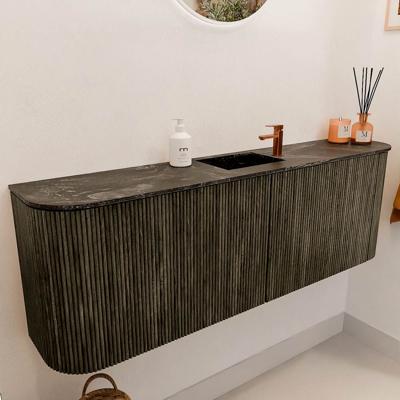 Toiletmeubel Mondiaz Joya Dlux | 123.2 cm | Meubelkleur Shadow | Faye wastafel Lava Wasbak Midden | 1 kraangat