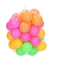 40x Ballenbak ballen neon kleuren 6 cm speelgoed   - - thumbnail