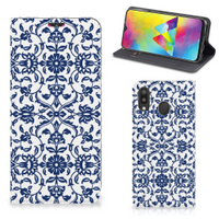 Samsung Galaxy M20 Smart Cover Flower Blue - thumbnail