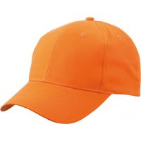 Baseball cap 6-panel oranje voor volwassenen - thumbnail