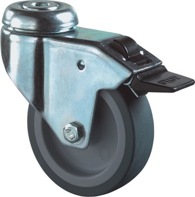 Zwenkw.grijs+rem 40kg boutg.50mm