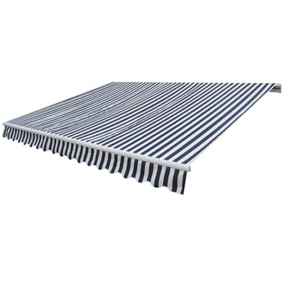 Luifel gemotoriseerd uitschuifbaar 400 cm blauw/wit