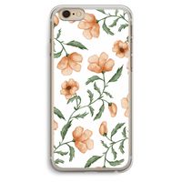 Peachy flowers: iPhone 6 Plus / 6S Plus Transparant Hoesje