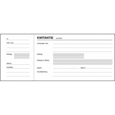 Kwitantieboekje - 100 vellen - 20 cm - met afscheurrand - kassa bonnenboekje