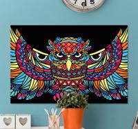 Canvas schilderij vogels Geometrische-dieren dappere uil