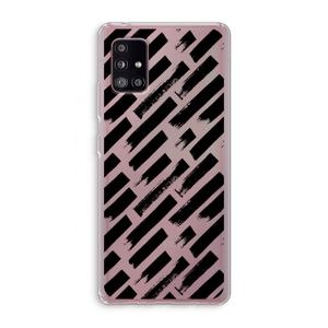 Zwarte vegen: Samsung Galaxy A51 5G Transparant Hoesje