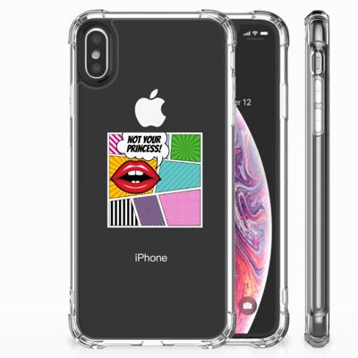 Apple iPhone Xs Max Anti Shock Bumper Case Popart Princess Apple iPhone Xs Max Anti Shock Bumper Case Popart Princess