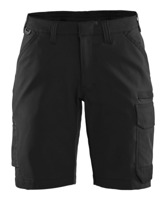 Blåkläder Dames service short 4-weg stretch 71231645 | Zwart/Donkergrijs | Maat 42 - 7330509823002