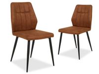 Set van 2 stoelen NEYLA cognac - thumbnail