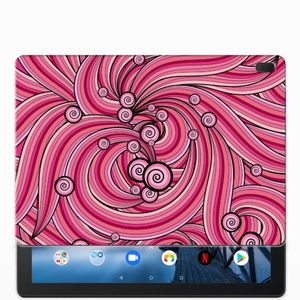 Lenovo Tab E10 Tablethoes Swirl Pink