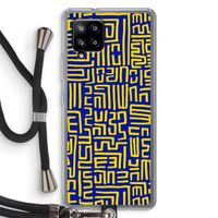 Majorelle Blue Print: Samsung Galaxy A42 5G Transparant Hoesje met koord