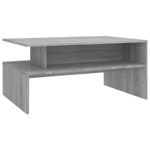 The Living Store Salontafel - Trendy - Salontafels - 90x60x42.5 cm - Grijs Sonoma Eiken