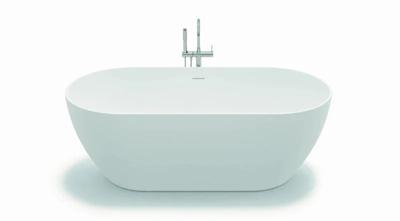 By Goof - Vrijstaand bad Sem wit glans 170x80cm met afvoer en waste By Goof - Vrijstaand bad Sem wit glans 170x80cm met afvoer en waste