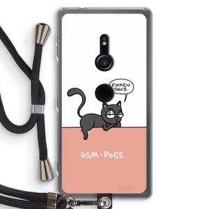 GSM poes: Sony Xperia XZ2 Transparant Hoesje met koord