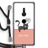 GSM poes: Sony Xperia XZ2 Transparant Hoesje met koord