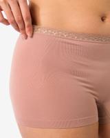HEMA Damesboxer Naadloos Micro Met Kant Lichtbruin (lichtbruin)