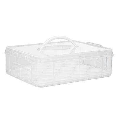 Muffin bewaardoos/vershouddoos - transparant - 6L - 34 x 26,5 x 11 cm - 12 muffins