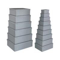 Set decoratieve dozen Versa Grijs Karton Blommor (15 Onderdelen)
