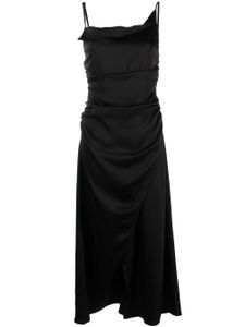 Han Kjøbenhavn satin-finish ruched dress - Noir