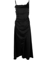 Han Kjøbenhavn satin-finish ruched dress - Noir - thumbnail