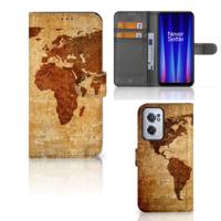 OnePlus Nord CE 2 | Flip Cover | Wereldkaart
