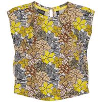 Quapi Meisjes t-shirt - Megan - AOP zand animal bloemen - thumbnail