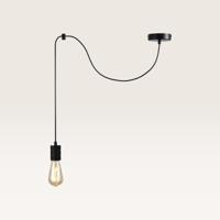 Hanglamp Lorena nero - E27-fitting - Minimalistisch design - Licht dat lijkt te zweven - IP20 voor binnen