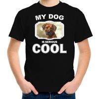 Rhodesian Ridgebacks honden t-shirt my dog is serious cool zwart voor kinderen - thumbnail