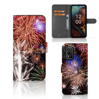 Nokia XR21 Wallet Case met Pasjes Vuurwerk