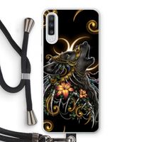 Huilende Wolf: Samsung Galaxy A70 Transparant Hoesje met koord