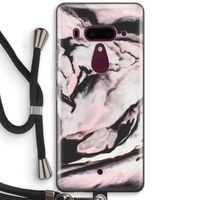 Roze stroom: HTC U12+ Transparant Hoesje met koord