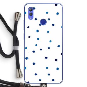 Blauwe stippen: Honor Note 10 Transparant Hoesje met koord