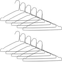 Benson Kledinghangers - 10x stuks - metaal - anti slip - 40 cm - 360? draaibare haak