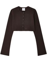 Courrèges cardigan crop en maille fine - Marron