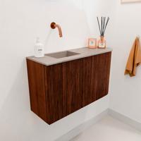 Toiletmeubel Mondiaz Joya Dlux | 71.6 cm | Meubelkleur Ruby | Faye wastafel Saba Wasbak Links | Zonder kraangat(en)