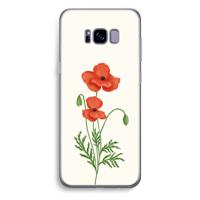 Red poppy: Samsung Galaxy S8 Plus Transparant Hoesje - thumbnail