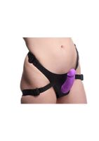 Double Charmer Silicone Double Dildo with Harness - thumbnail