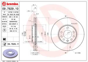 Brembo Remschijven 09.7629.10